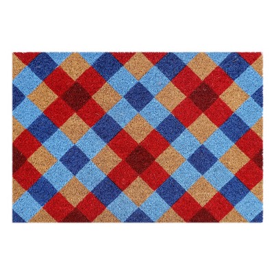 Outdoor Mats Red/Blue Gingham - Bullseye's Playground™