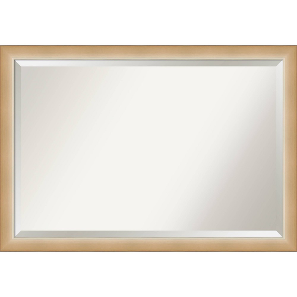 Photos - Wall Mirror 39" x 27" Eva Ambre Framed Bathroom Vanity  Gold - Amanti Art