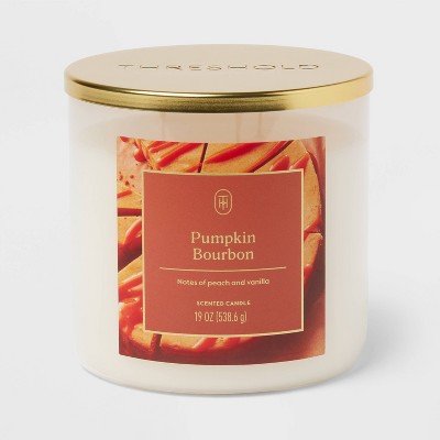 3 Wick Lidded Pumpkin Bourbon Jar Candle 19oz - Threshold™