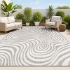 JONATHAN Y Maribo High-Low Abstract Groovy Striped Indoor/Outdoor Area Rug - 4 of 4