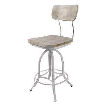 Mason Adjustable Counter Height Barstool Whitewash - Carolina Chair & Table