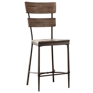 Set of 2 Jennings Counter Height Barstool: Industrial Style, 26" Metal Frame - Hillsdale Furniture - 1 of 4
