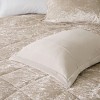 Sapphtopaz Bedding Comforter Set Velvet Solid Color Diamond Quilting Reversible Quilt Set with Throw Pillow - 3 of 4