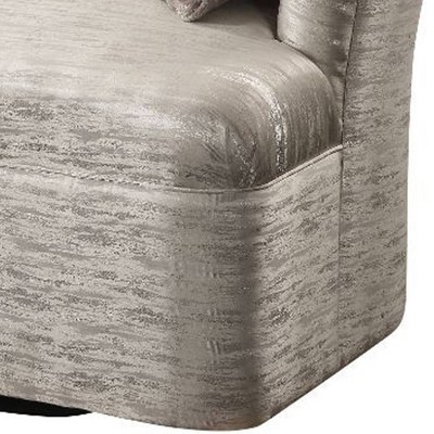Athalia 42" Beige Wood Barrel Swivel Chair