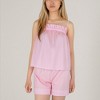 Anna-Kaci Lounge Women's Striped Pajama Set with Ruffle Trim Cami Top and Casual Fit Shorts - 4 of 4
