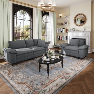 Captiva Designs 2-Piece Cloud Modular Sectional Sofa, 3-Seater Loveseat Couch for Living Room - 1 of 4