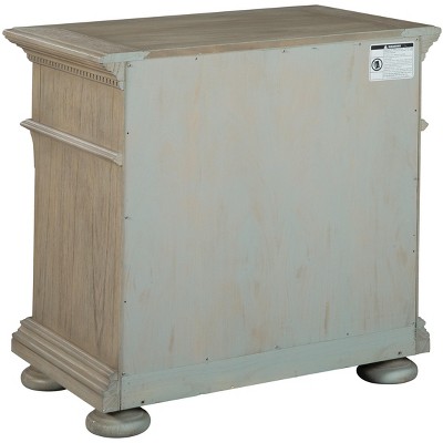 Wellington Driftwood Traditional 3-Drawer Brown Nightstand