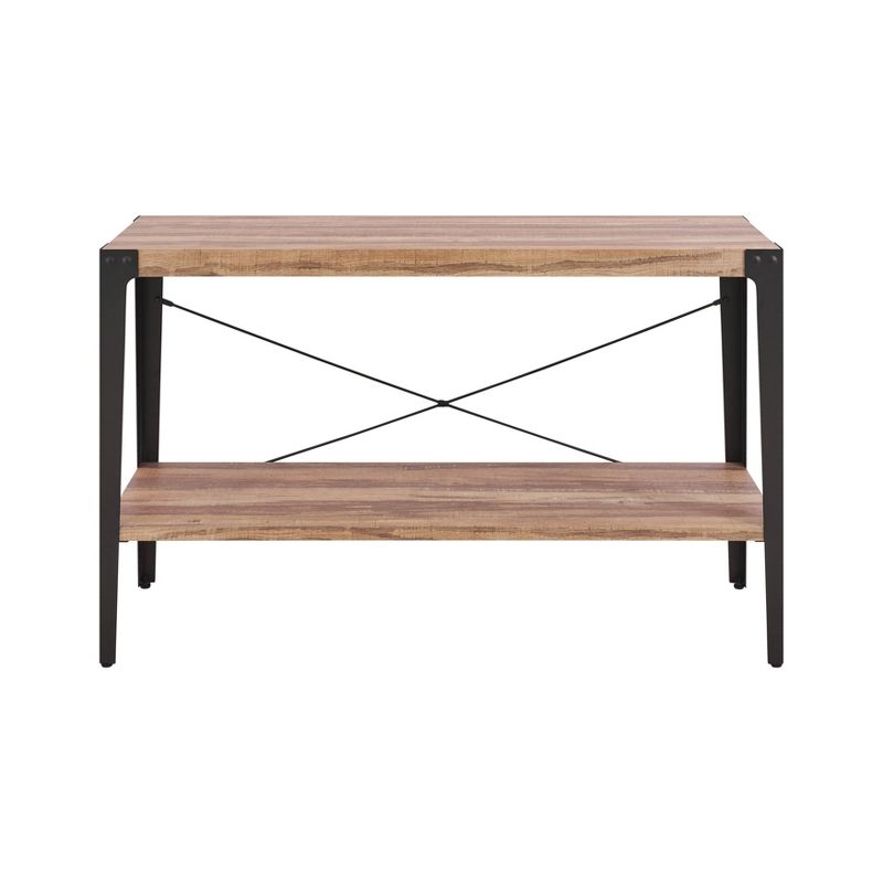 Modern Industrial Console Table Metal/Distressed Wood - Danya B., 1 of 7