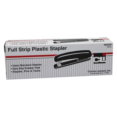 Charles Leonard Full Strip Stapler, Black (Case of 4)