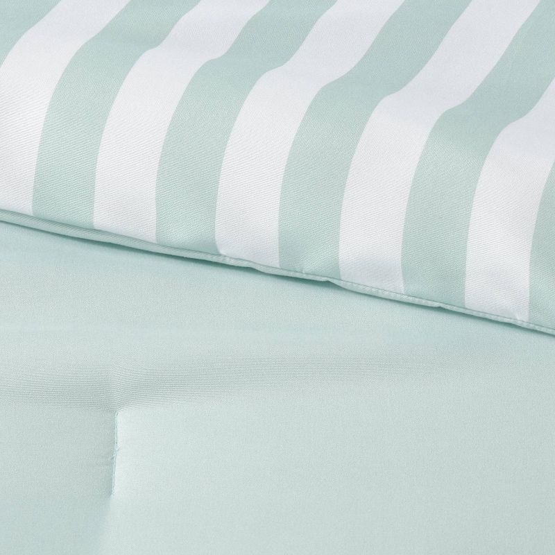 Microfiber Reversible Stripe Comforter Mint Green - Room Essentials™, 5 of 7