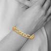 Black Bow Jewelry 10mm 14k Yellow Gold Flat Figaro Chain Bracelet - 3 of 4