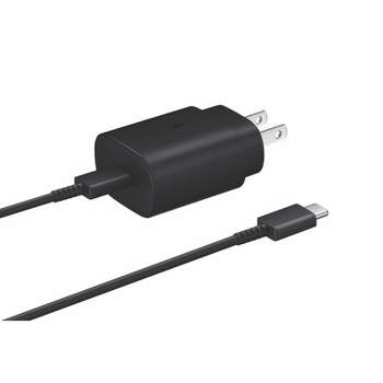 FCO - Samsung Galaxy S23 USB-C Super Fast Charging 25W PD Wall Charger with Type-C USB Cable - Black