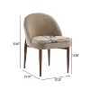 Christopher Knight Home Carew Modern Chenille Upholstered Iron Dining Chairs (Set of 2) - 3 of 4