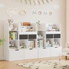 Whizmax Toy Storage Organizer 47.8in Kids Bookshelf With Drawers Modern ...