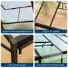 Aluminum outdoor greenhouse with roof vents and quick assembly frame, PC panels, suitable for greenhouse, courtyard, terrace, lawn - 4 of 4