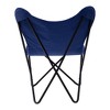 HomeRoots 26" Blue And Black Tropical Butterfly Chair - 4 of 4