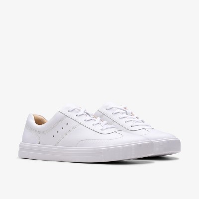 Женские кроссовки Clarks Womens Makea Court White Leather Sneakers 8.5 Medium — фото 5