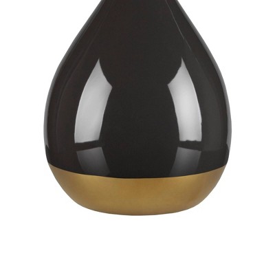 Liora Black and Gold Ceramic Table Lamp Set