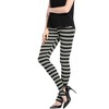Allegra K Women's Printed Stripe High Waist Elastic Waistband Yoga Stirrup Pants 2 Packs - 2 of 4