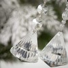 6.75"H Sullivans Dangling Gem Christmas Ornament Set of 2, Clear, Christmas Tree Decor - 2 of 2