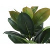 Monarch Specialties Artificial Plant 40 inch Tall Rubber Tree Indoor Faux Fake Floor Greenery Potted Real Touch Decorative Green Leaves Black Pot - 4 of 4