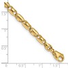 Black Bow Jewelry 4mm 14k Yellow Gold Fancy Barrel Link Chain Bracelet, 8.5 Inch - 3 of 4