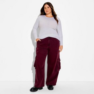 Women's Slim Fit Long Sleeve Crewneck Long and Lean T-Shirt - Wild Fable™ - 1 of 3