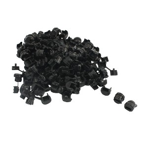 Unique Bargains 100 Pcs Black Nylon Wires Protectors for 7mm Width Flat Cables - 1 of 4