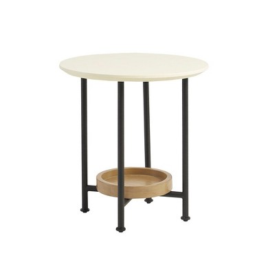 NicBex Modern 48" Oval Coffee Table with Open Storage Shelf for Living Room and Bedroom