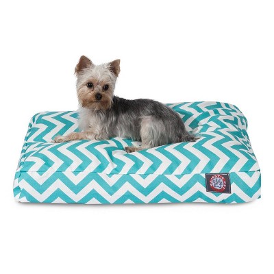 Majestic Pet Rectangle Dog Bed - Teal Chevron - Small