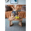 27.6" Teak & Rattan Square Coffee Table with Modern Design for Living Room and Lounge - 3 of 4