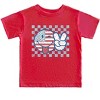The Juniper Shop SmileyWorld Patriotic Checkered Peace Toddler Short Sleeve Tee - 3 of 4