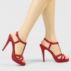 Allegra K Women's T Strap Open Toe Platform Stiletto Heel Sandals - 2 of 4