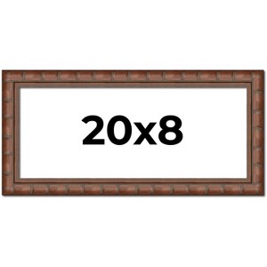 PosterPalooza | 20x8 Modern Bamboo Picture Frame, UV Acrylic, 5 Finishes - 1 of 4