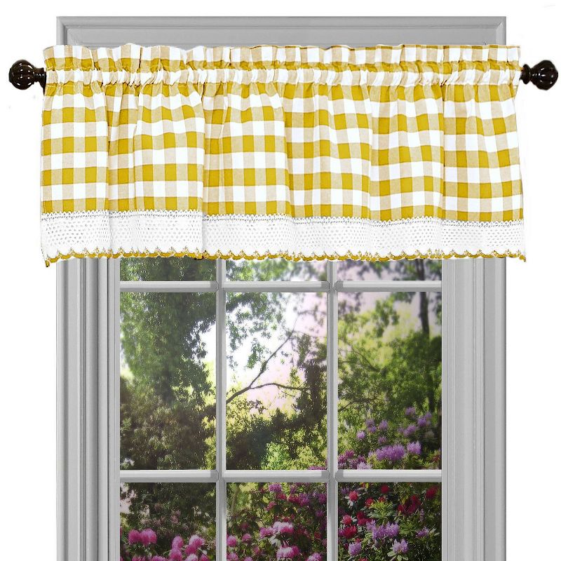 GoodGram Buffalo Check Gingham Custom Window Curtain Treatments, 1 of 2