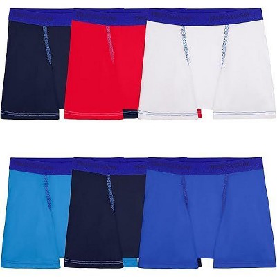 6 pack Fruit of the Loom Toddler Boxer Briefs Cotton Stretch Flexible Fit Tag Free Size 2T/3T