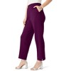 Roaman's Women's Plus Size Soft Knit Straight-Leg Capri Pant - 4 of 4