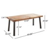 NAYSAYE Patio Dining Sets Outdoor Acacia Wood Table with Wicker Chairs and Cushions for Garden Patio Deck, Teak, 23.5"*21.25"*32" - 4 of 4