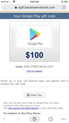play store e gift card