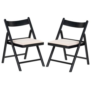 Jacie Linen Seat Folding Chair - SFV4160 - Safavieh Couture - 1 of 4
