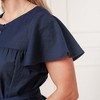 Hope & Henry Women's Bell Sleeve Linen Keyhole Dress - 2 of 4