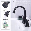 PAGED 8 Inch Widespread Bathroom Faucet 2-Handle Sink Faucet 3 Hole Lavatory Faucet with Pop Up Drain Assembly and Water Supply Hoses - 3 of 4