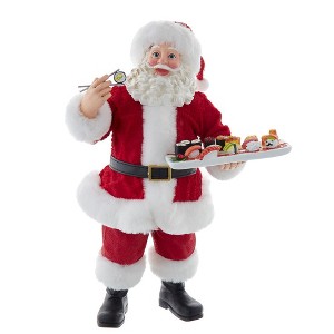 Kurt Adler 10.5-Inch Fabriché Santa with Sushi Platter - 1 of 4