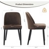 Upholstered Dining Chairs Set of 2, Modern Kitchen Chairs with Thick Cushions, Dining Room Chair with Wood Legs for Dining Room Kitchen Restaurant - 2 of 4