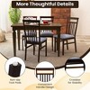 Tangkula Upholstered Dining Chair Set of 2 Kitchen Armless Padded w/ Slanted Backrest - 3 of 4