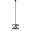 Chloe Lighting IRONCLAD Farmhouse 4 Light Rubbed Bronze Convertible Ceiling Pendant 17.5" Wide - 3 of 4