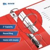 Davis Group 6pk 2" Premium Economy Round Ring Binders Red: Hard Cover, 400 Sheet Capacity, 2 Pockets, Polypropylene - 3 of 4