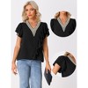 Allegra K Women's Ruffle Short Sleeve V Neck Casual Blouse - 2 of 4