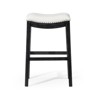 Maven Lane Adrien Backless Saddle Bar Stool with Fabric Upholstery 31" - 2 of 4