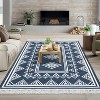 Machine Washable Boho Area Rug - Non Slip Stain Resistant Bohemian Throw Carpet for Bedroom, Living Room & Farmhouse Home Decor - 3 of 4